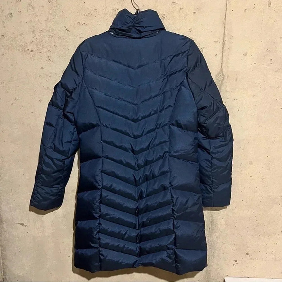 Eddie Bauer Sun Valley Down Parka Winter Jacket Womens Medium Dark Navy No Hood - Picture 7 of 9